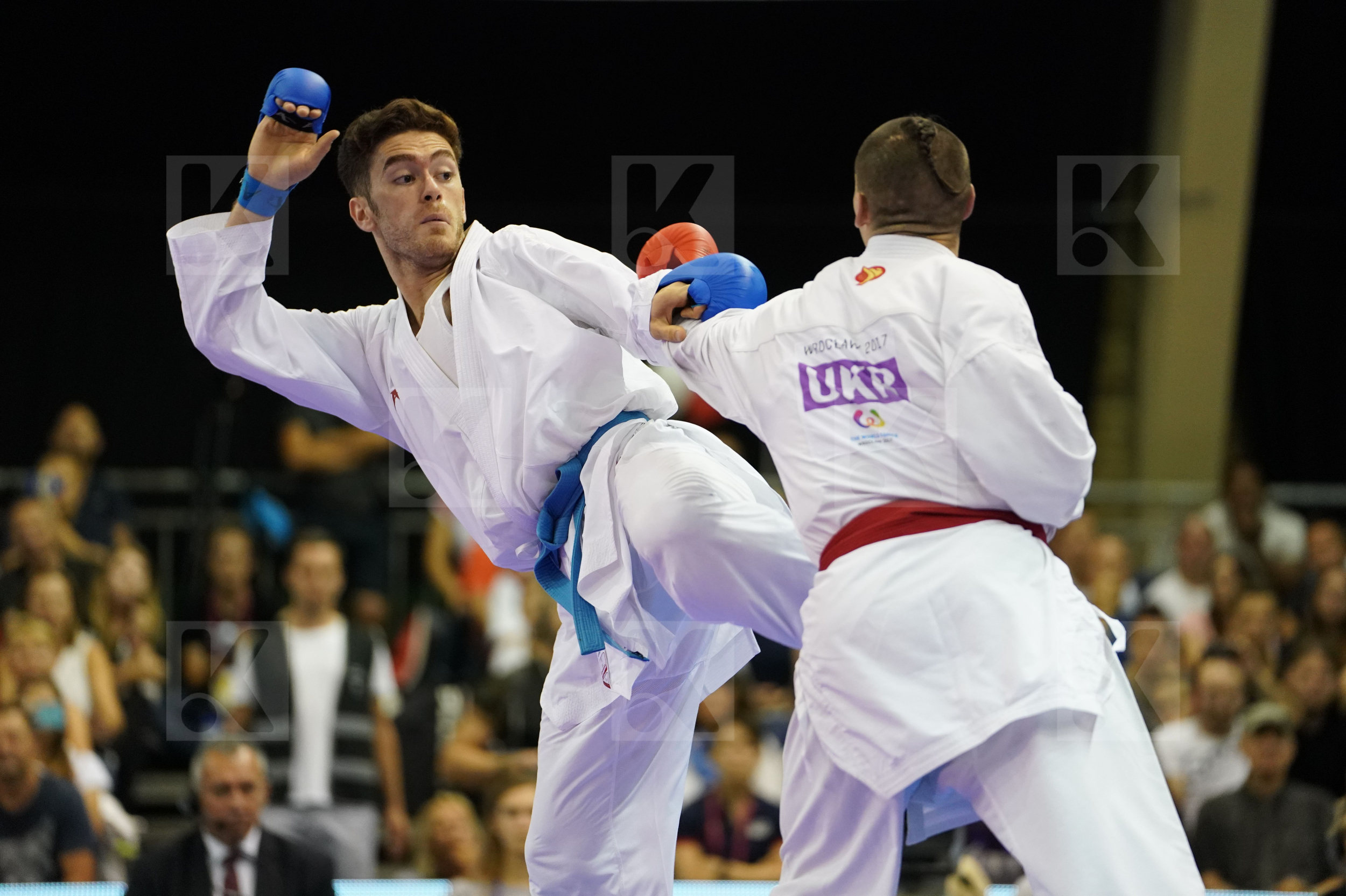 Asiabari Aliasghar Gold match Horuna Stanislav Iran Islamic Republic of Male Kumite -75kg Ukraine